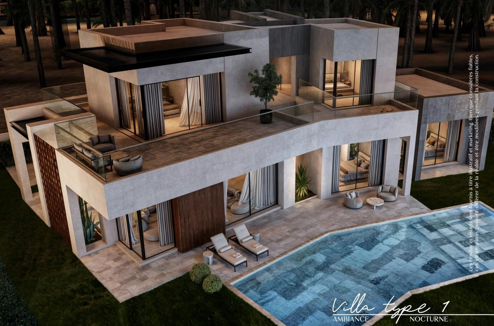 Villa Type 1 — ambiance nocturne